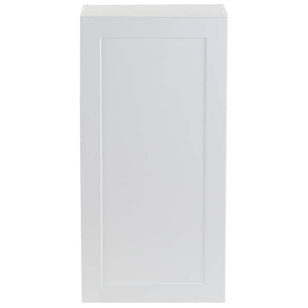 Hampton Bay Cambridge White Shaker Assembled Wall Kitchen Cabinet with 1 Soft Close Door (18 in. W x 12.5 in. D x 36 in. H)