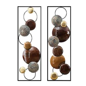 36 in. Abstract Wall Decorations Metal Wall Decor 2 Pieces