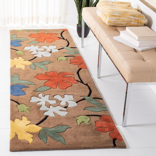 Soho 3 x 10 Brown/Multi Floral Runner Rug