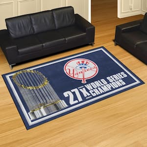 New York Yankees Blue Dynasty 5 ft. x 8 ft. Plush Area Rug