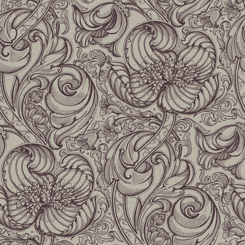 Llewelyn-Bowen Off The Wall Red Floral Down the Dilly Matte Finish Non-Past