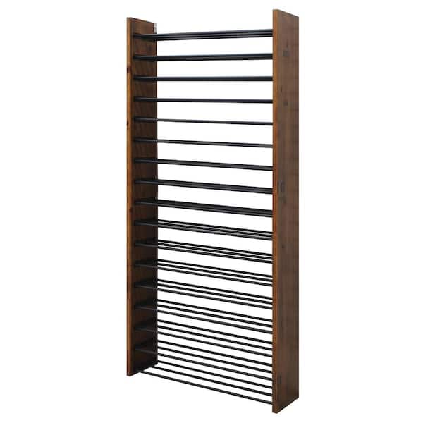 Epicureanist 68-Bottle Natural Wall-Mounted Wine Shelf with Horizontal Display Racks