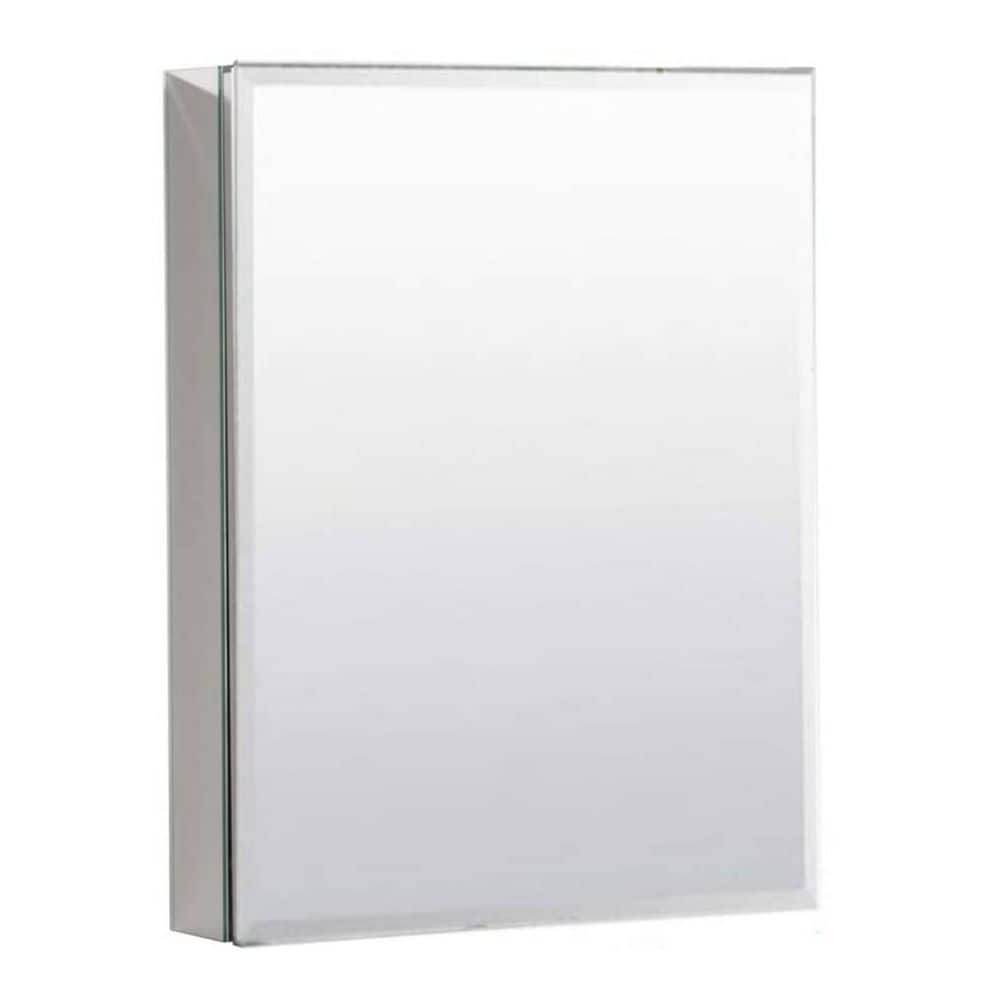20 in. W x 26 in. H Black Rectangle Aluminum Recessed or Surface Mount Medicine Cabinet, Medicine Cabinet with Mirror