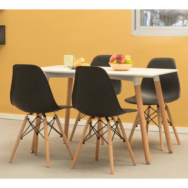 Mid century discount plastic dining chairs