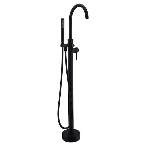 ANZZI Kros Series 2-Handle Freestanding Claw Foot Tub Faucet with Hand Shower in Oil Rubbed Bronze