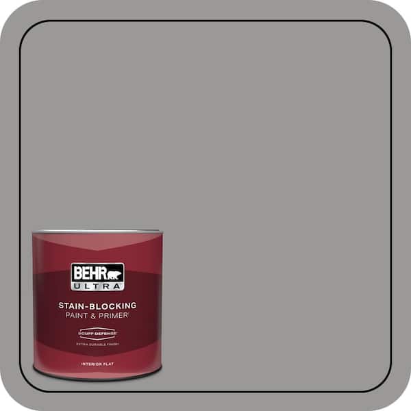 BEHR ULTRA 1 qt. Home Decorators Collection #HDC-NT-10A Dolphin Gray Extra Durable Flat Interior Paint & Primer