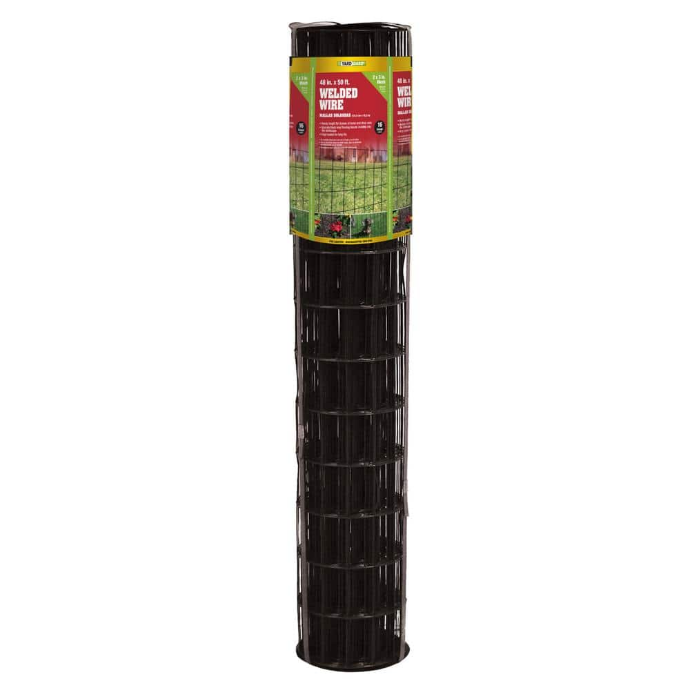 YARDGARD 4 Ft. X 50 Ft. 16-Gauge Black PVC-Coated Fence Welded Wire ...