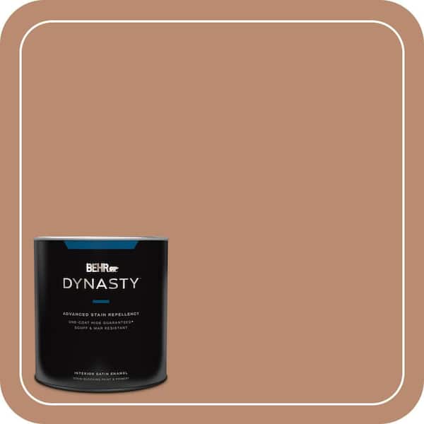 BEHR DYNASTY 1 qt. #QE-12 Dune Drift Satin Enamel Interior Stain-Blocking Paint & Primer