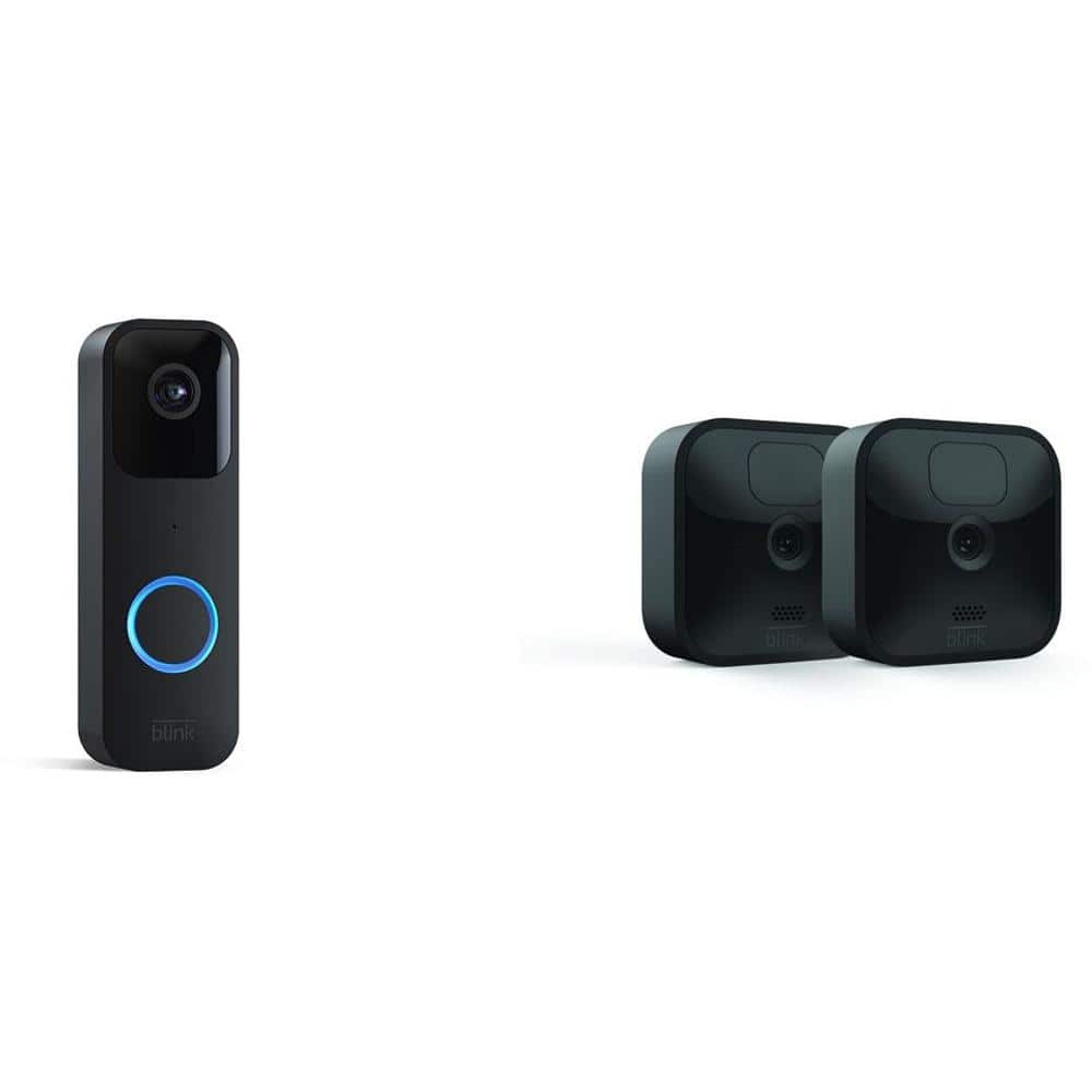 Blink Outdoor Smart Security Camera 2-Pack (4th Gen) + Video Doorbell  (White) System