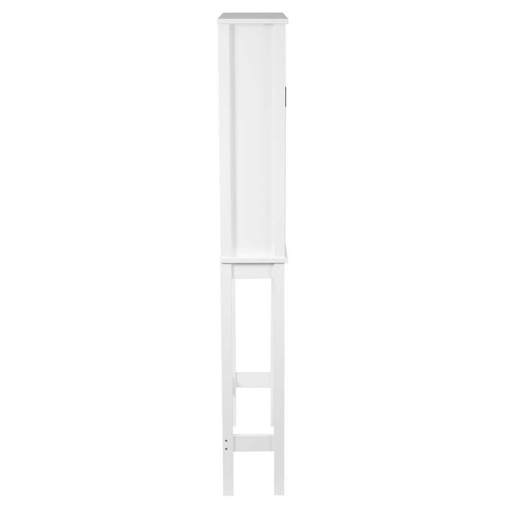 White MDF Over-the-Toilet Space Saver Cabinet with Adjustable Shelving