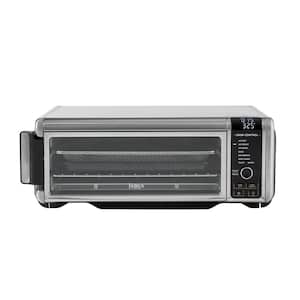 Foodi 8-in-1 1750W 9-Slice Black/Stainless Steel Digital Air Fryer Oven, Toaster Oven, Easy Clean & Flip-Away Storage
