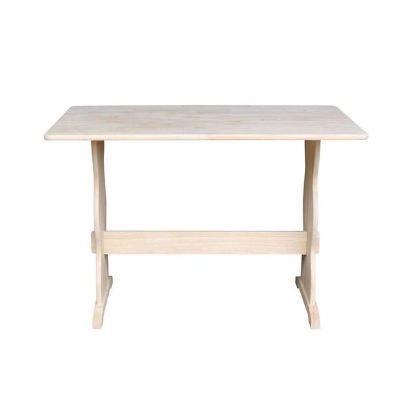 International Concepts Unfinished Trestle Dining Table