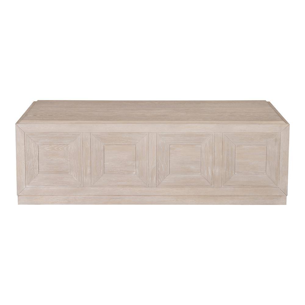 Tawny Brown Rectangular Wood Coffee Table with Storage