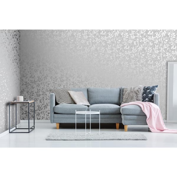 Milan Trail Silver and Grey Wallpaper