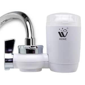Faucet Mount Tap Water Filter- White, BPA Free, Reduces Lead