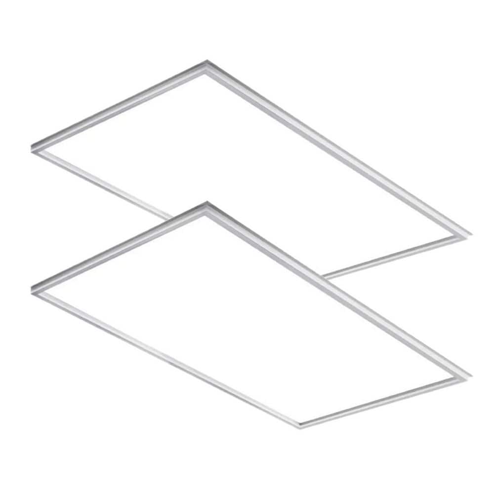 2 ft. x 4 ft. Dimmable White Integrated LED Edge-Lit 5000K Flat Panel Ceilling Mount Light Fixture, 7800-Lumens, 2-Piece price history on PriceWatchPro