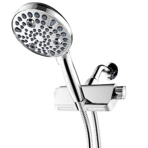 Filtered 10-spray 5 in. Wall Mount Dual Shower Head and Handheld Shower Head 1.8 GPM in Polished Chrome