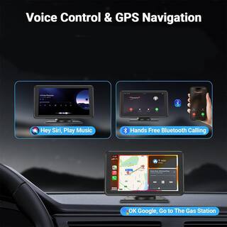 CarPlay Wireless Portatile 6.86” Con Dashcam Anteriore 2.5K, SD 64GB Inclusa, Bluetooth 5.0, FM, AUX, Siri E Navigazione