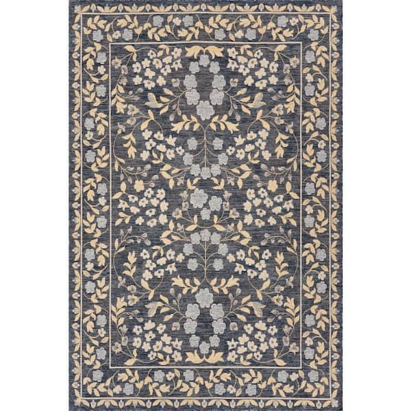 Ariena Transitional Navy 5 ft. x 8 ft. Outdoor Area Rug