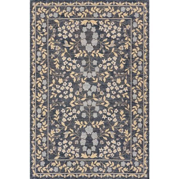 Ariena Transitional Navy 8 ft. x 10 ft. Outdoor Area Rug