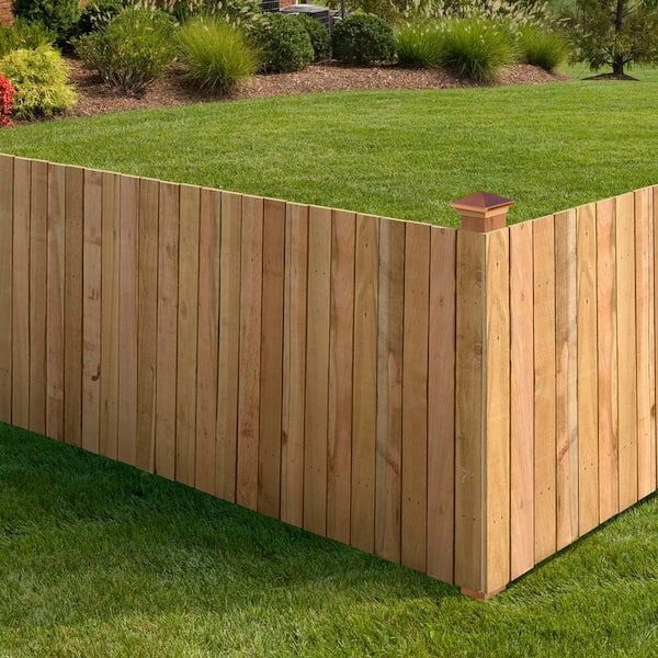 3-1/2 ft. x 8 ft. Western Red Cedar Privacy Flat Top Fence Panel Kit