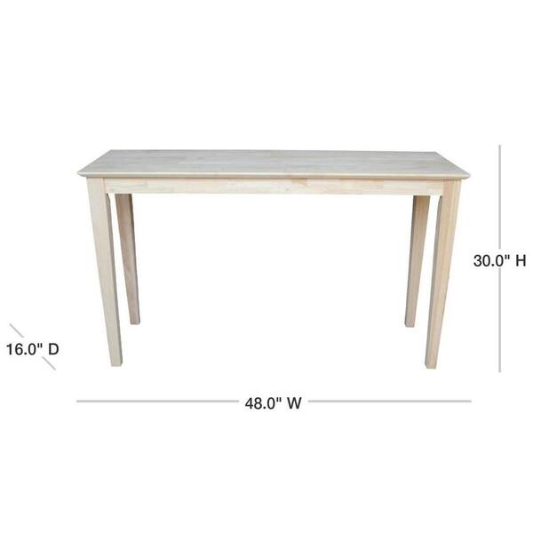 International Concepts Shaker 48 In, 60 Cm Wide Console Table