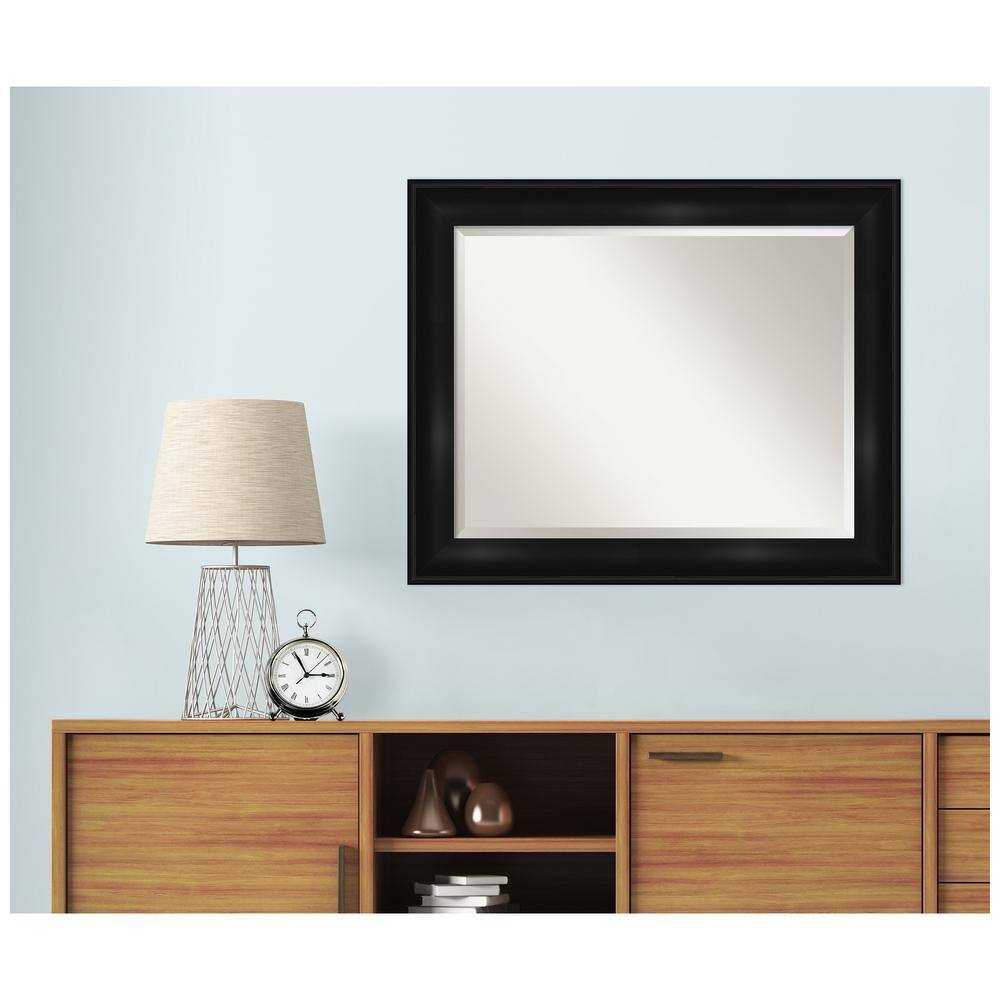 Grand Black Frame Rectangular Vanity Wall Mirror 34"x28"