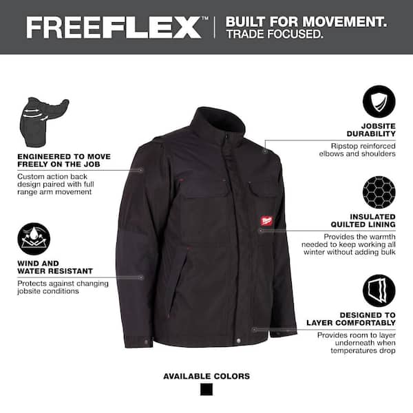 Men's Medium Black FREEFLEX Insulated Jacket