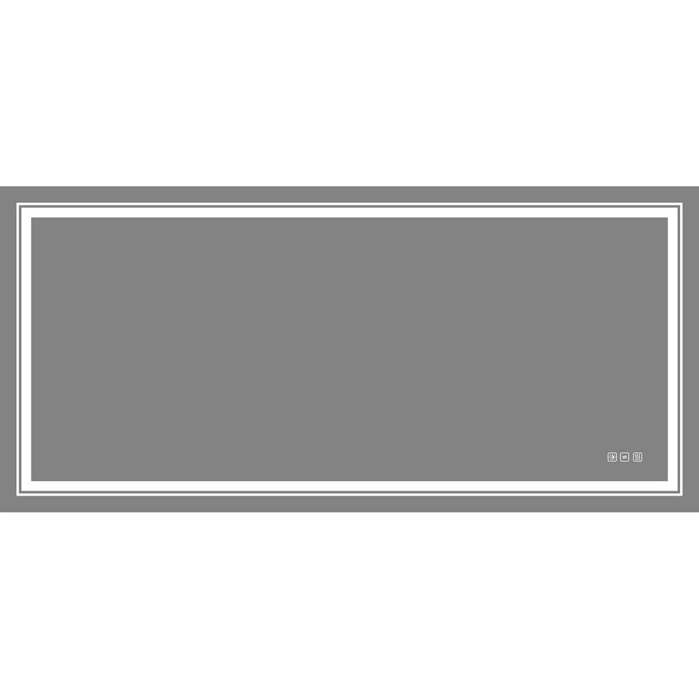 60 in. W x 2-8 in. H Rectangular Frameless LED Wall Bathroom Vanity Mirror 