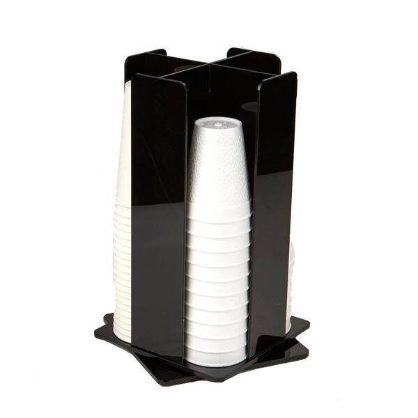 Mind Reader Tawny Black Rotating Cup Holder and Lid