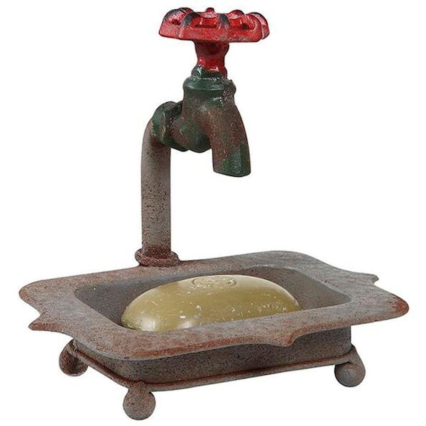3R Studios 7 in. H Aged-Bronze Vintage Faucet Soap Holder
