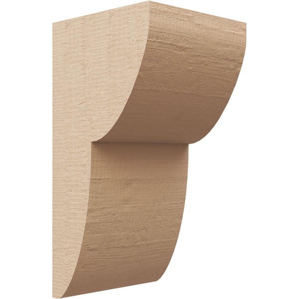 Ekena Millwork 7 in. x 14 in. x 7 in. Wide Crestline Rough Cedar Woodgrain TimberThane Corbel, Primed Tan