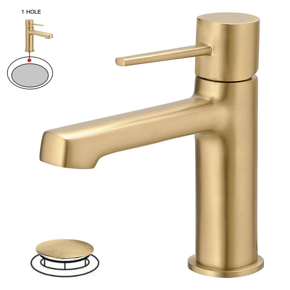 BWE Single Handle Single Hole Modern Bathroom Faucet Bathroom Drip-Free ...