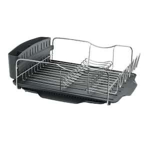 LEXI HOME X-Large Over the Sink Adjustable Dish Rack Drainer with Utensils  Hooks Cutlery Holder LB5304 - The Home Depot