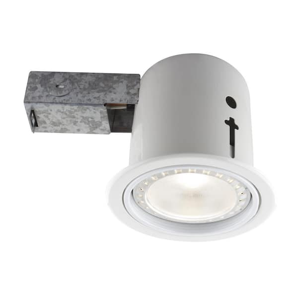 Bazz 4 5 In Interior Exterior White Baffle Recessed Lighting Fixture Designed For Insulated Ceiling 410l11w The Home Depot - Insulating Ceiling Recessed Lights