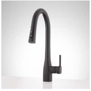 Carin Single Handle Pull Down Sprayer Kitchen Faucet in Matte Black