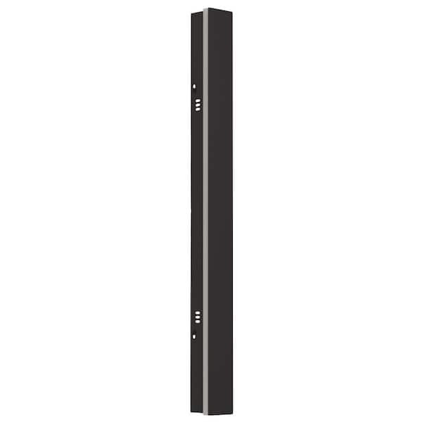 24 in. 19-Watt Black Outdoor Linear Waterproof with Integrated LED Wall Lantern Sconce, 3000K Warm White