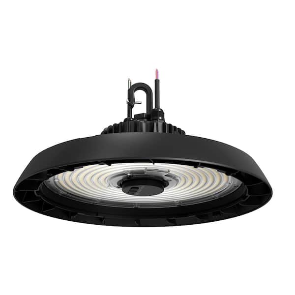 Commercial Electric 14 in. Black Integrated LED Dimmable High Bay Light at 30000 Lumens, 5000K Daylight