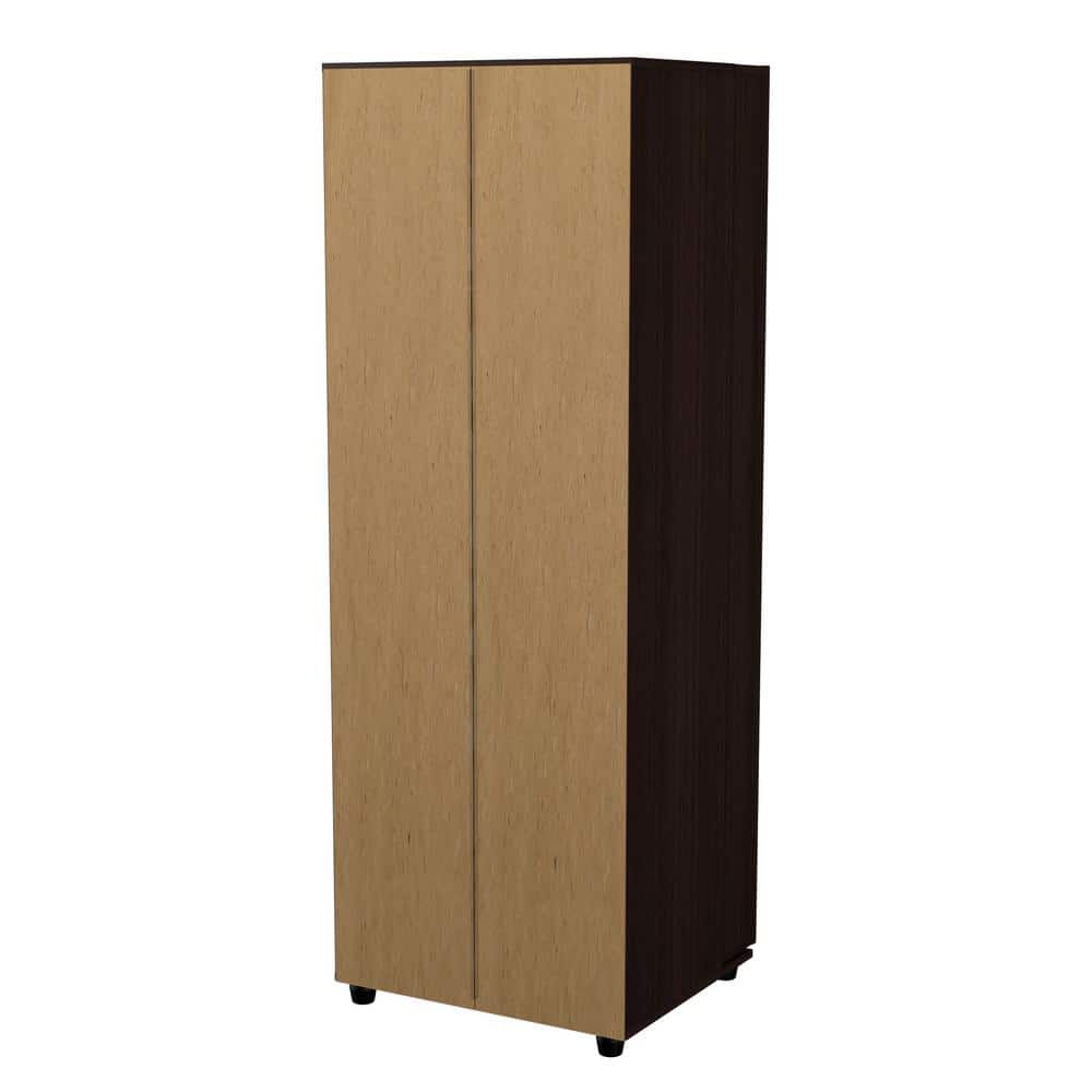 Espresso Laminate 2-Door 4-Shelf Kitchen Pantry Cabinet