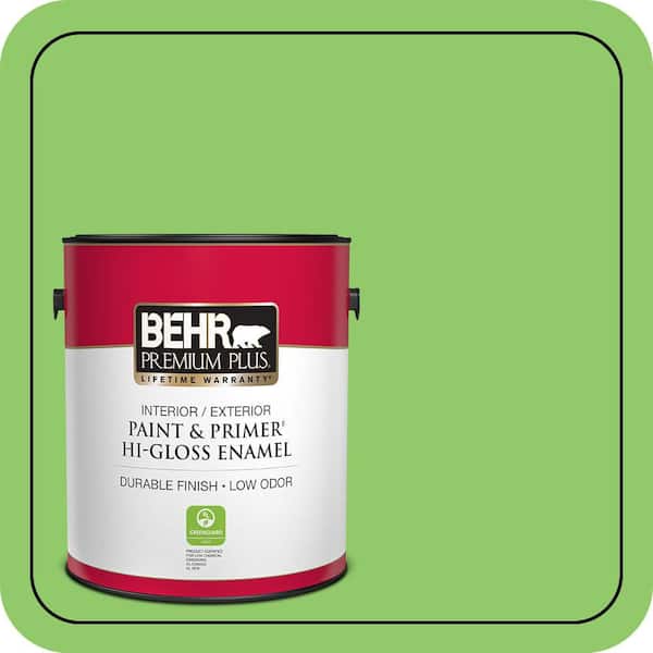 BEHR PREMIUM PLUS 1 gal. #430B-5 Apple Orchard Hi-Gloss Enamel Interior ...