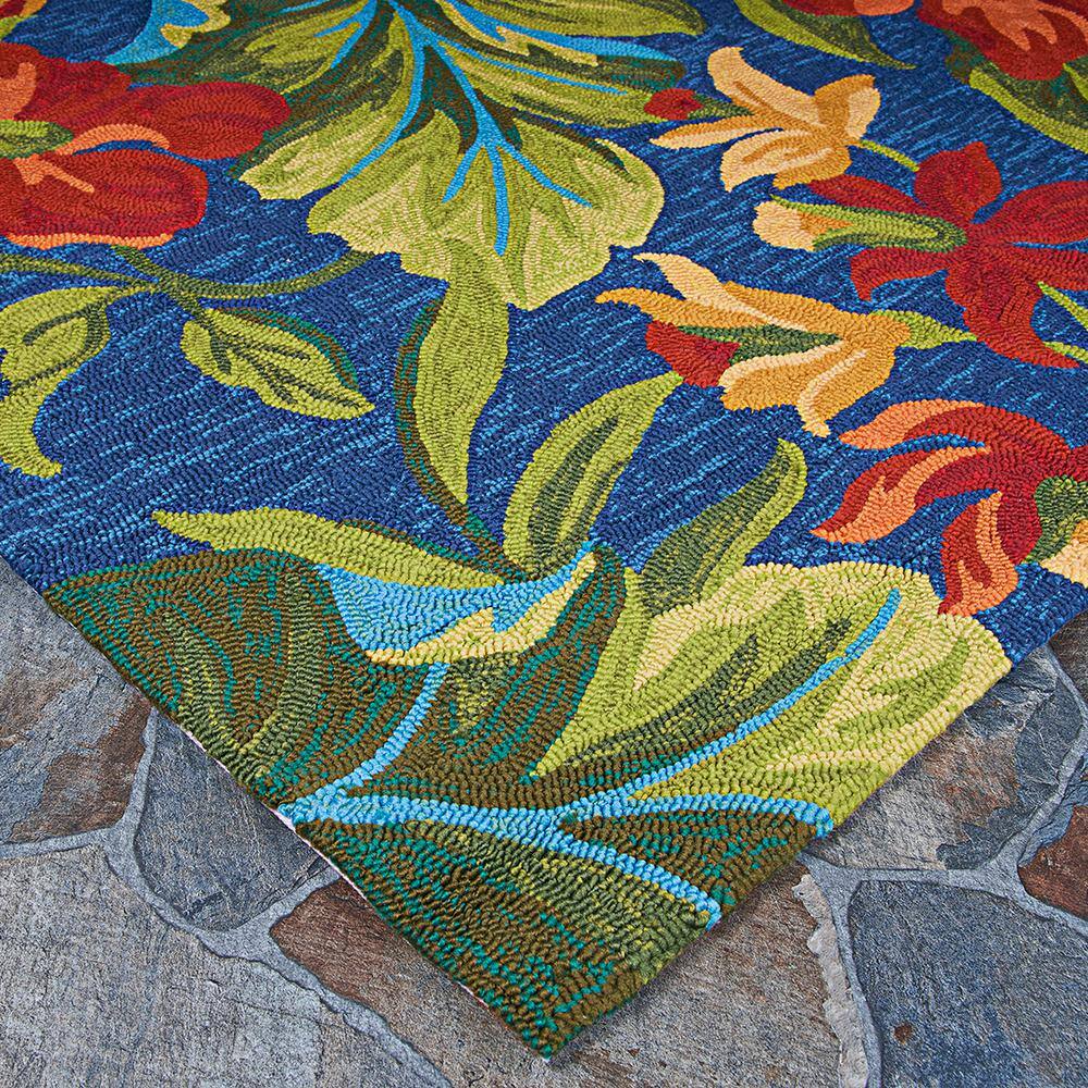 Artisan Red Floral Synthetic 8' x 11' Easy-Care Area Rug