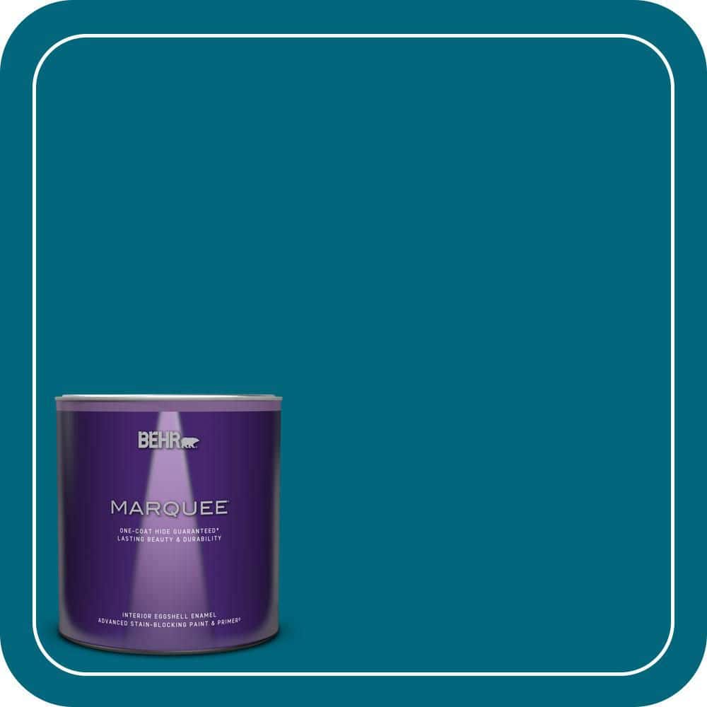 BEHR MARQUEE 1 qt. #P480-7 Striking Eggshell Enamel Interior Paint ...