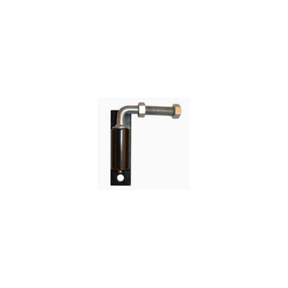 Universal Black Steel Gatepost with Cap and Hardware
