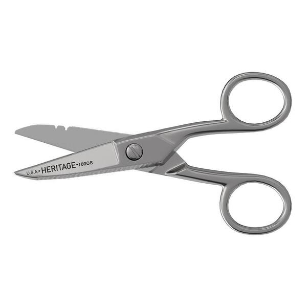 Serrated Electrician Scissors with Stripping