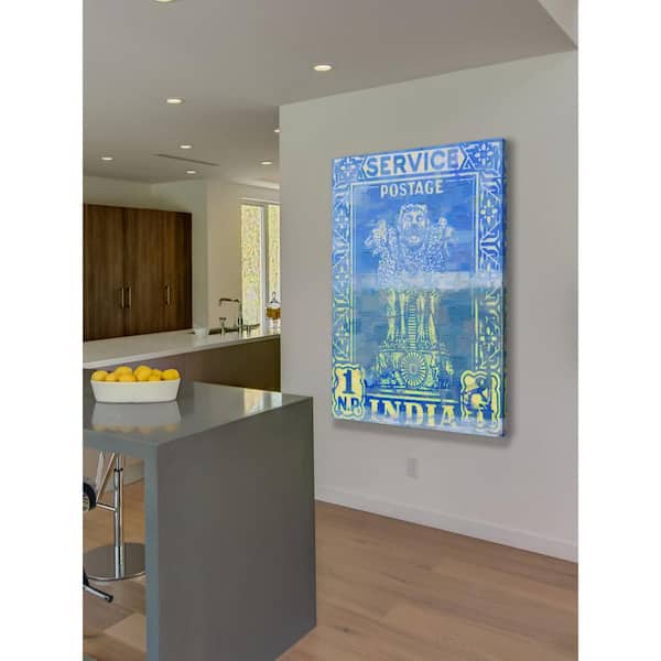 Unbranded 24 in. H x 16 in. W "India Postage" by Parvez Taj Printed Canvas Wall Art