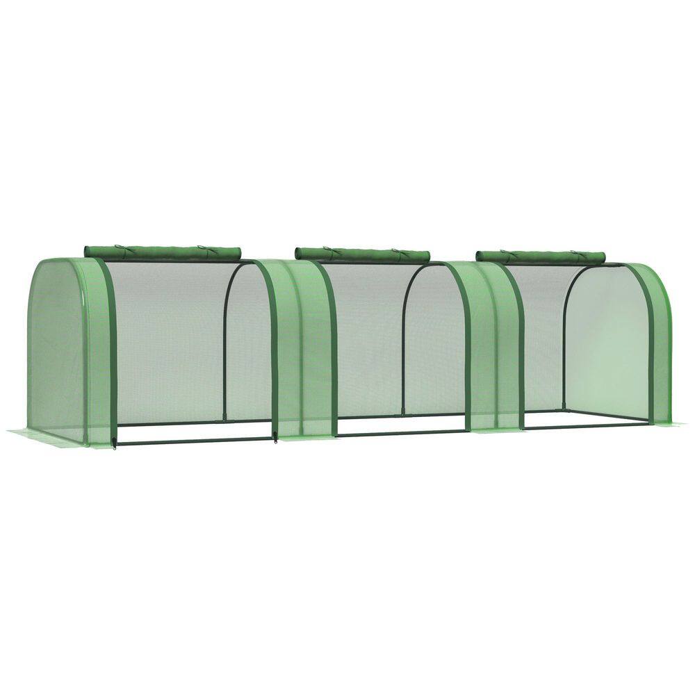 10 ft. x 3 ft. Portable Tunnel Green House with Roll-Up Zippered Doors, UV Waterproof Cover, Steel Frame in Green price history on PriceWatchPro