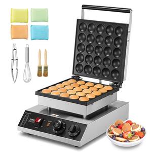 25-Pieces 43mm Diameter Mini Dutch Pancake Maker 1700 W Commercial Electric Grill Waffle Cone Waffle Maker