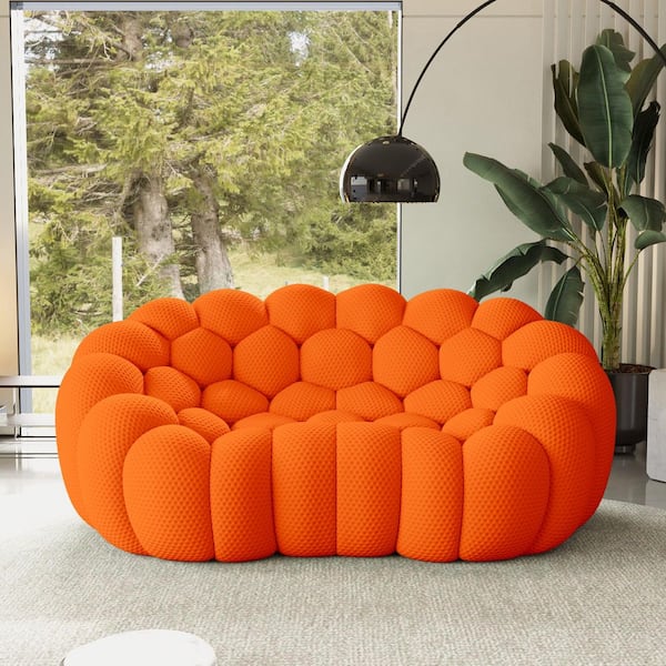 Magic Home Set of 2 Bubble Floor Sofa, 79 in. Memory Foam Mesh