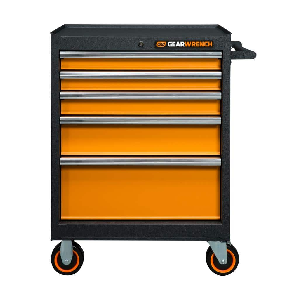 Extreme Tools 72 DX Series 17-Drawer Roller Cabinet - Orange w/Black Drawer Pulls