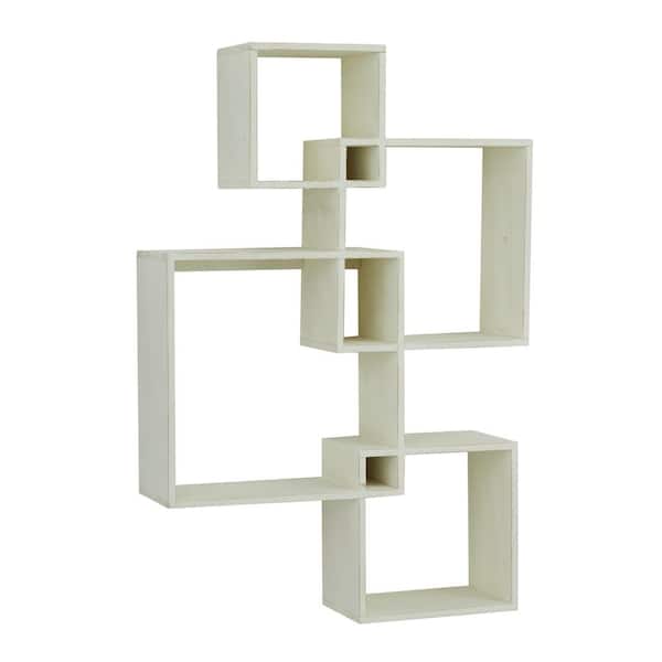 Brown Round 2 Shelves Bamboo Wall Shelf (Set of 2)